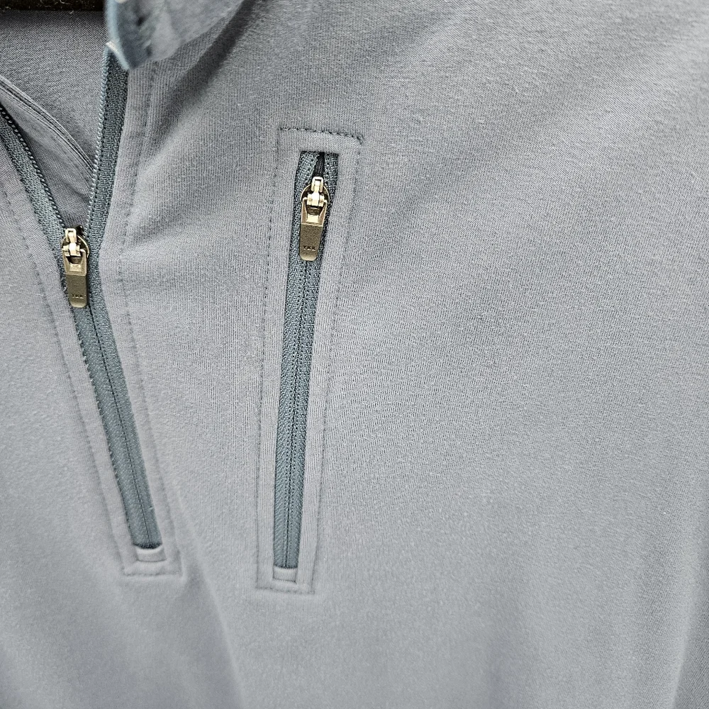 Ridgecut Toughwear Blue Quarter-Zip Performance Pullover Chest Pocket Size L - Picture 5 of 16